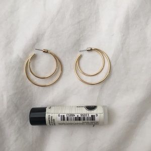 Oak + Fort double hoop earrings